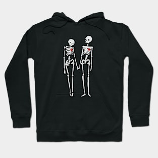 lovers skeleton with heart valentinesday tarot Hoodie